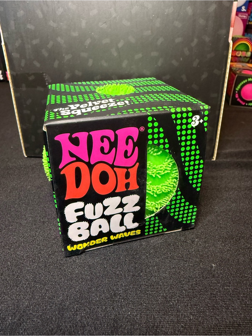 NeeDoh Fuzz Ball - Neon Green Sensory Toy